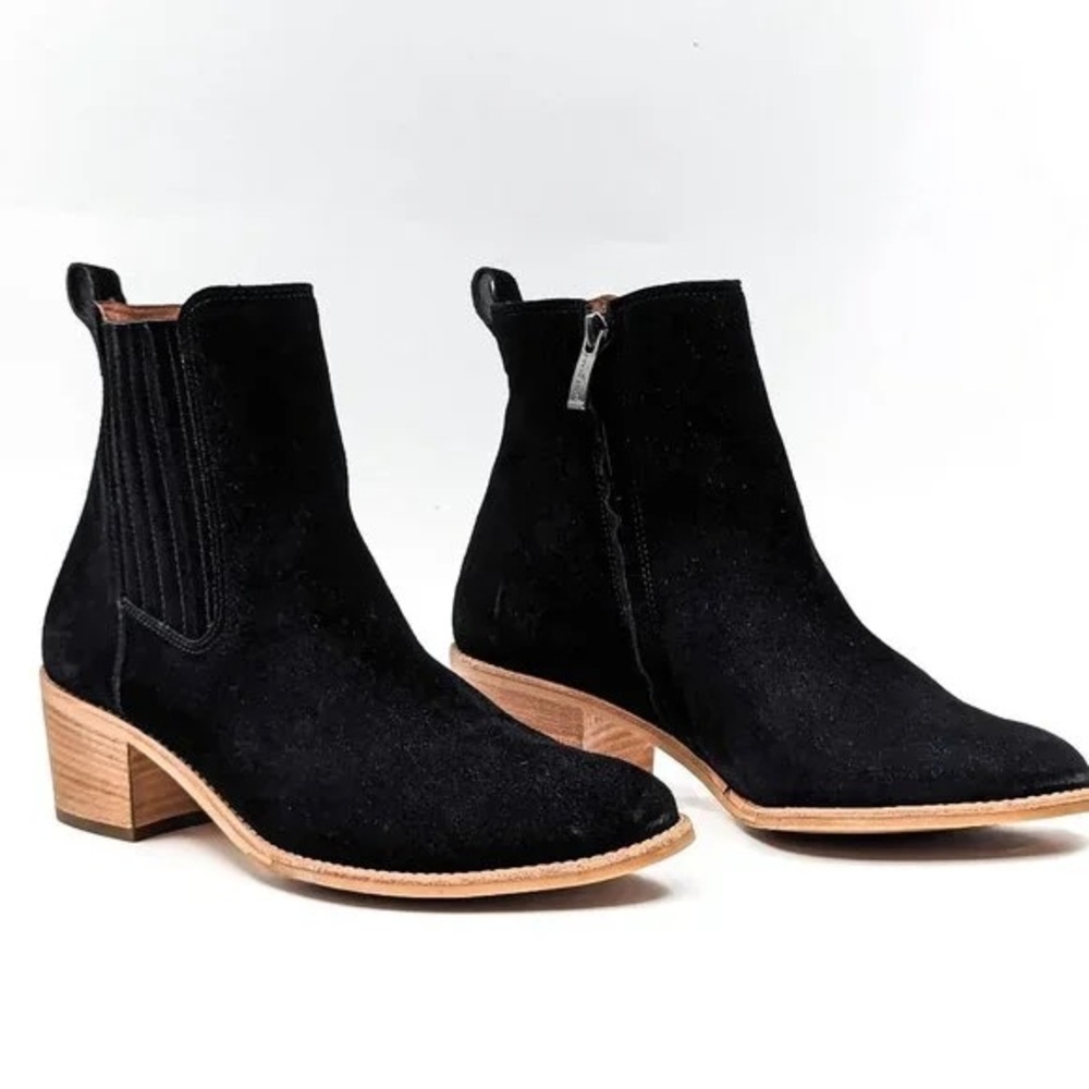 Paul green Sante Zip Up Western Suede Ankle Boots Sz‎ 5.5/US8